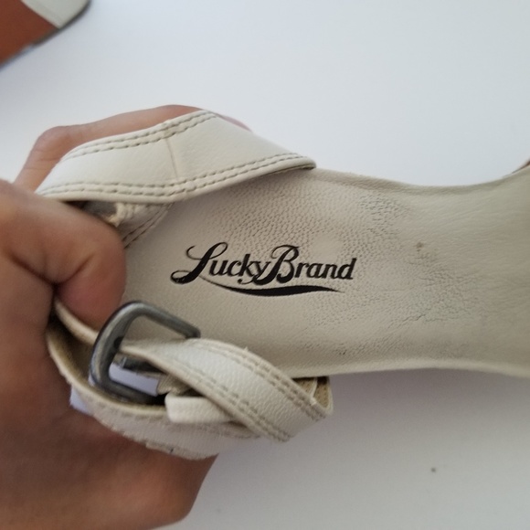 Lucky Brand 6 1/2 M Marisse Leather Platform Shoes - Picture 2 of 7